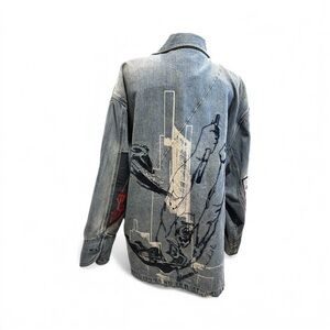 RARE  Ecko Marvel Daredevil Mens (xl) Denim Jacket 2002 Daredevil ComicbookY2k